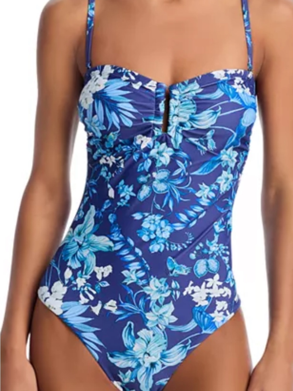 Blue Floral Kobi Halperin One-Piece Floral Swimsuit